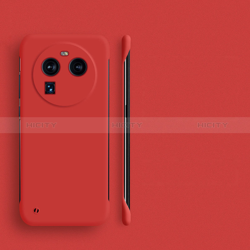 Custodia Plastica Rigida Senza Cornice Cover Opaca per Oppo Find X6 5G Rosso