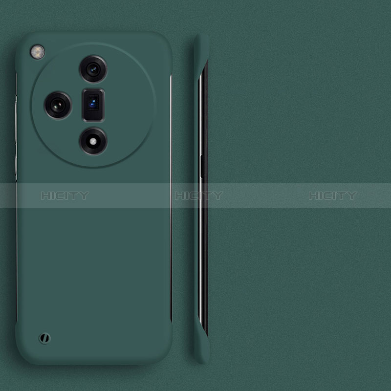 Custodia Plastica Rigida Senza Cornice Cover Opaca per Oppo Find X7 5G Verde Notte