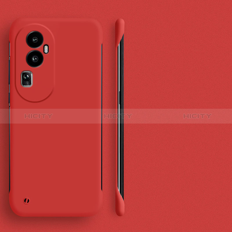 Custodia Plastica Rigida Senza Cornice Cover Opaca per Oppo Reno10 Pro+ Plus 5G Rosso