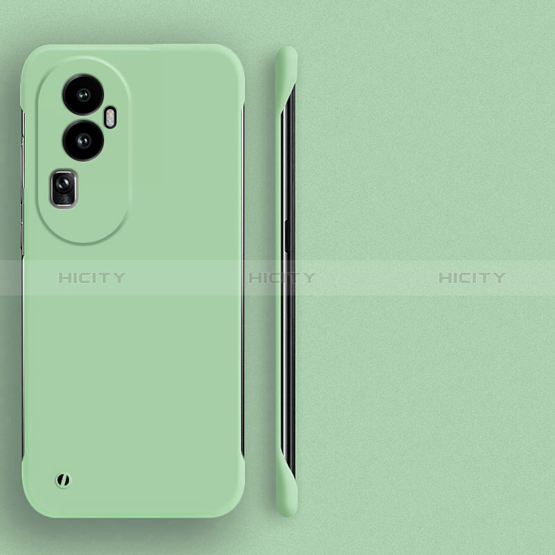 Custodia Plastica Rigida Senza Cornice Cover Opaca per Oppo Reno10 Pro+ Plus 5G Verde Pastello