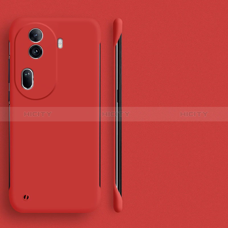 Custodia Plastica Rigida Senza Cornice Cover Opaca per Oppo Reno11 Pro 5G Rosso