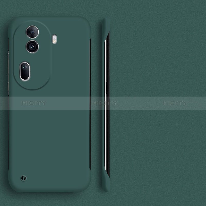 Custodia Plastica Rigida Senza Cornice Cover Opaca per Oppo Reno11 Pro 5G Verde Notte