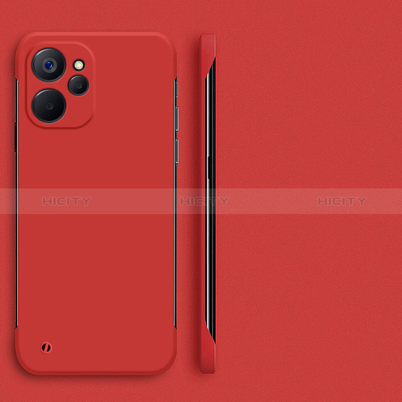 Custodia Plastica Rigida Senza Cornice Cover Opaca per Realme 9i 5G Rosso