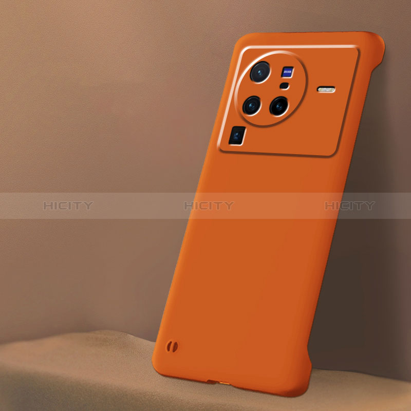 Custodia Plastica Rigida Senza Cornice Cover Opaca per Vivo X80 Pro 5G Arancione