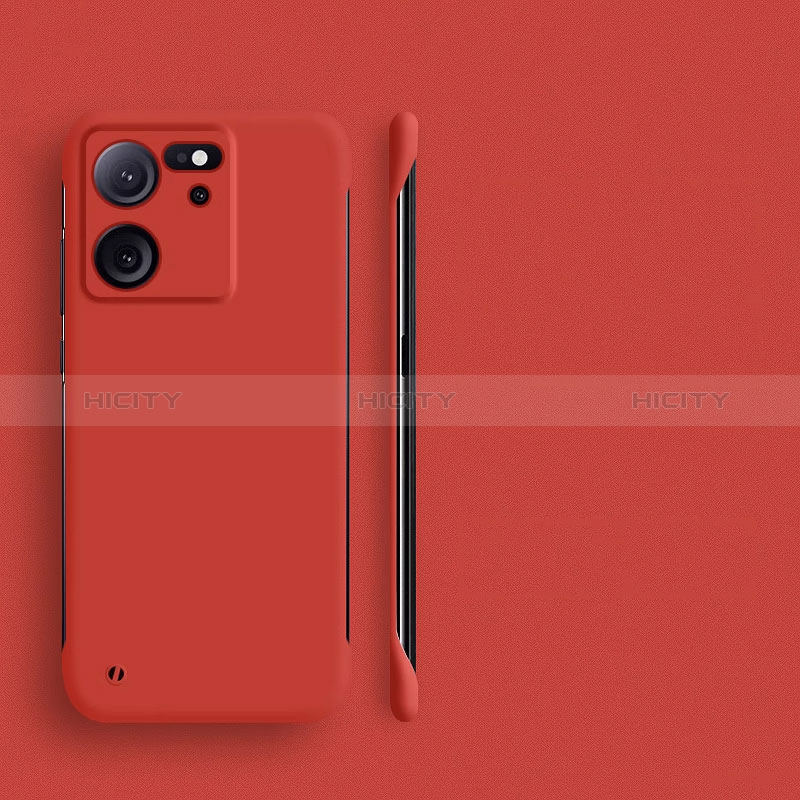 Custodia Plastica Rigida Senza Cornice Cover Opaca per Xiaomi Mi 13T Pro 5G Rosso