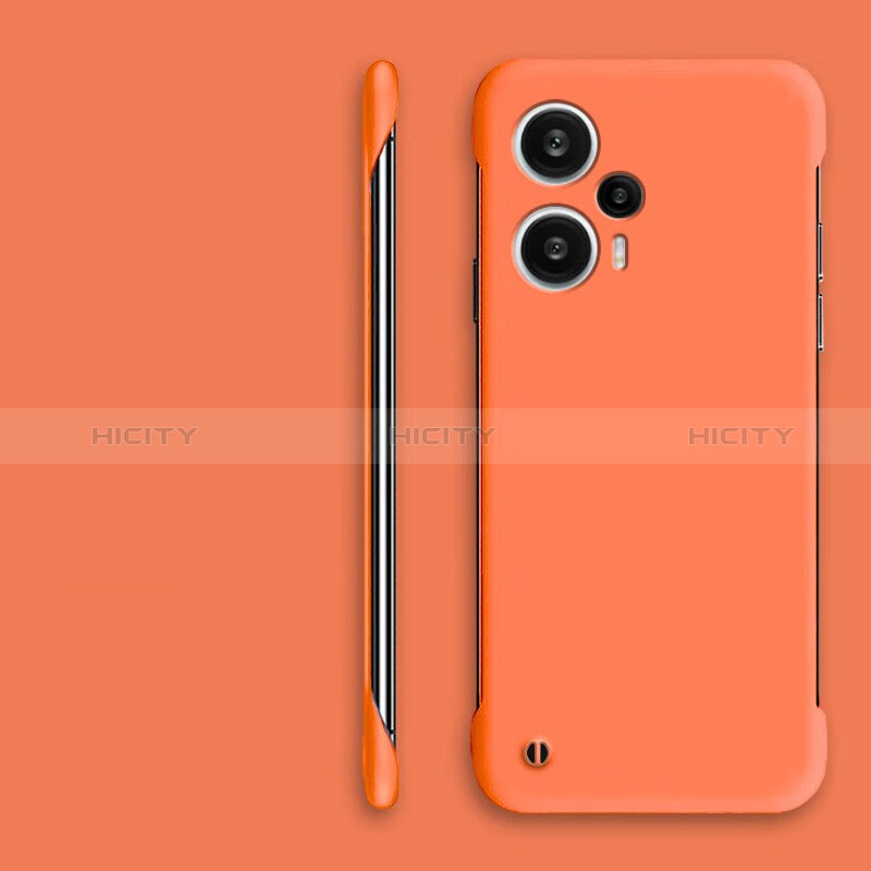 Custodia Plastica Rigida Senza Cornice Cover Opaca per Xiaomi Redmi Note 12 Turbo 5G Arancione