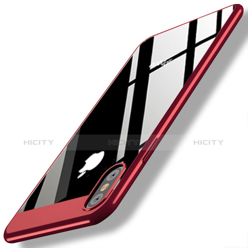 Custodia Plastica Rigida Specchio M01 per Apple iPhone Xs Max Rosso