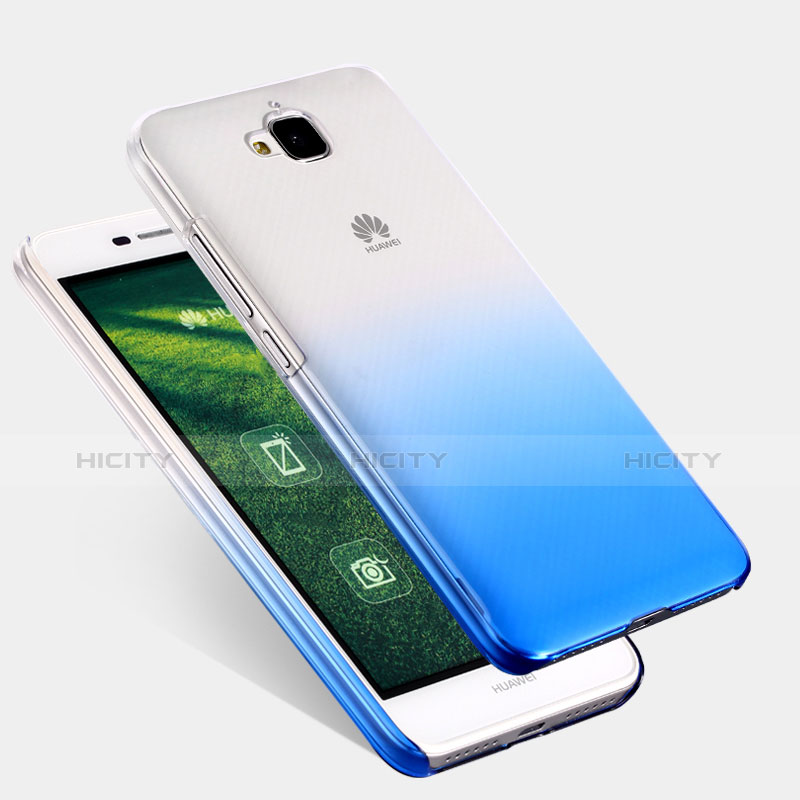 Custodia Plastica Trasparente Rigida Sfumato per Huawei Enjoy 5 Blu