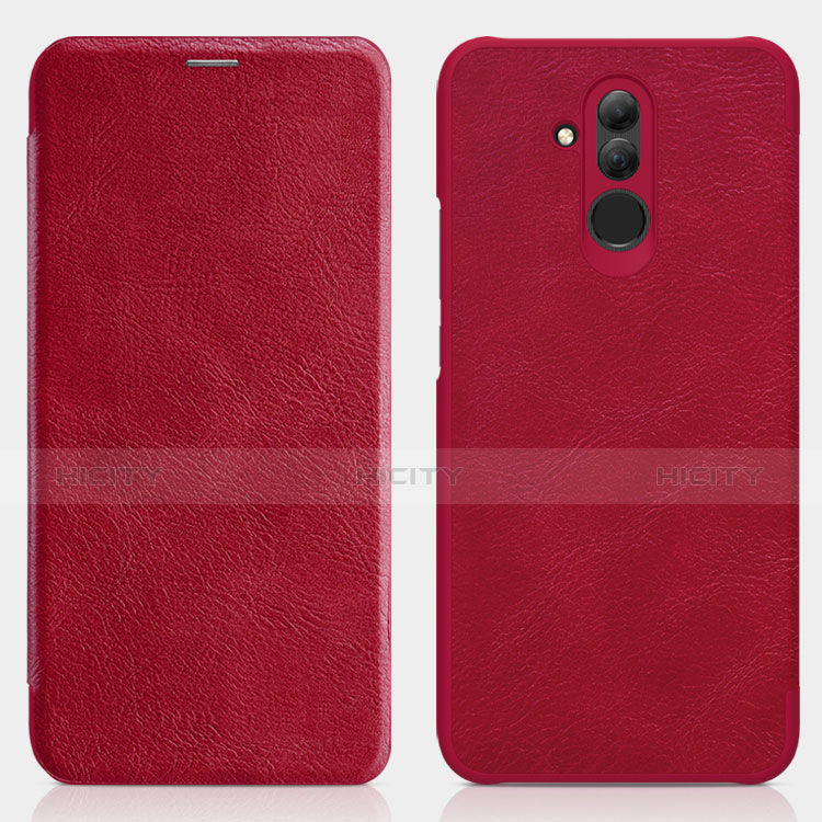 Custodia Portafoglio In Pelle con Stand F01 per Huawei Mate 20 Lite Rosso