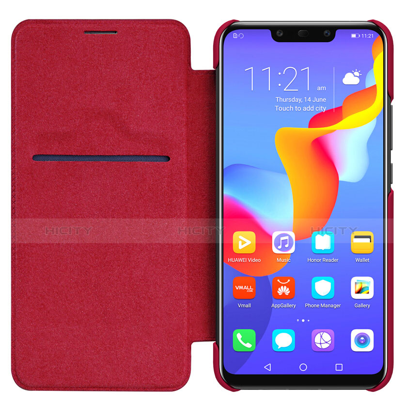 Custodia Portafoglio In Pelle con Stand F01 per Huawei Mate 20 Lite Rosso