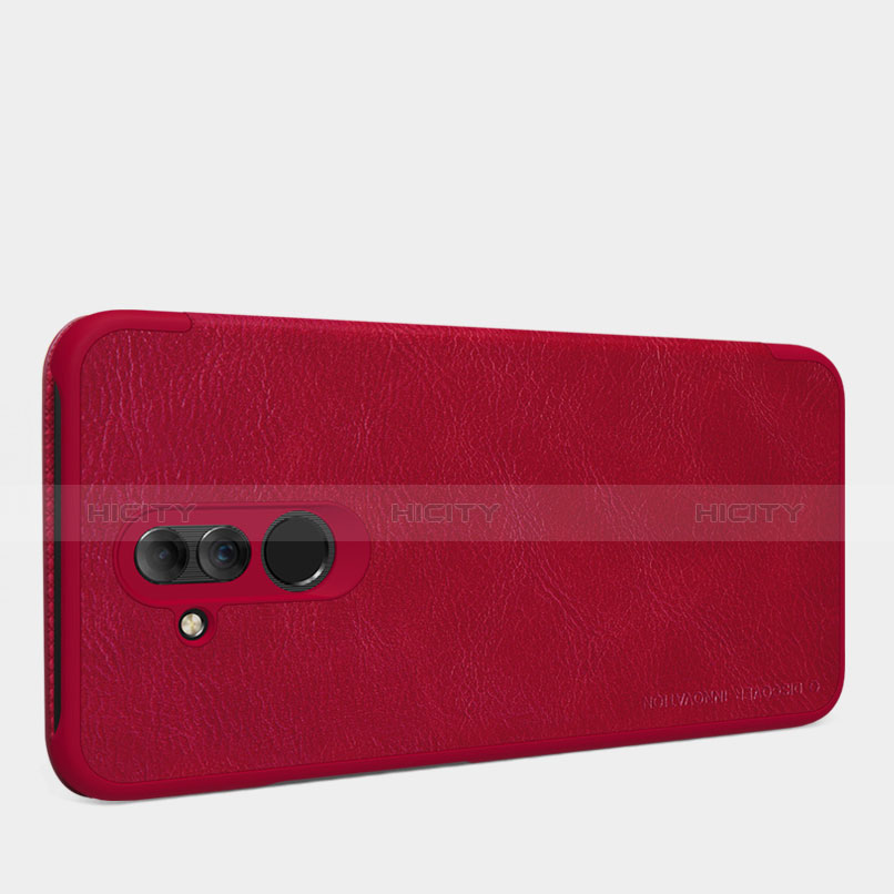 Custodia Portafoglio In Pelle con Stand F01 per Huawei Mate 20 Lite Rosso