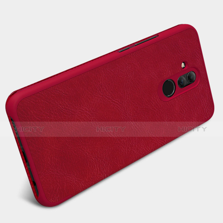 Custodia Portafoglio In Pelle con Stand F01 per Huawei Mate 20 Lite Rosso