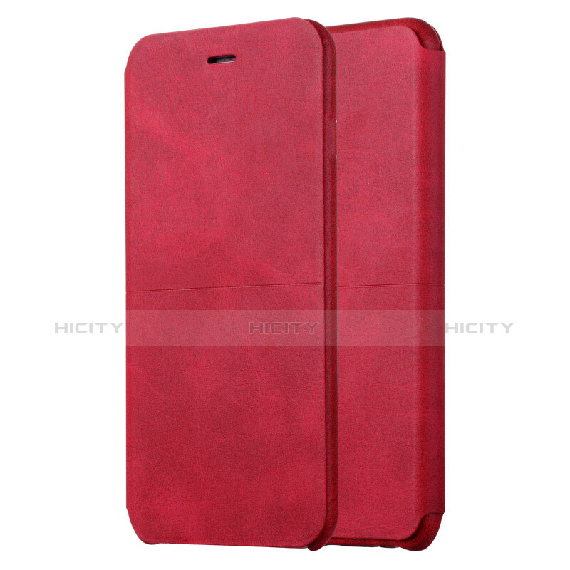 Custodia Portafoglio In Pelle con Stand L01 per Apple iPhone 6 Plus Rosso