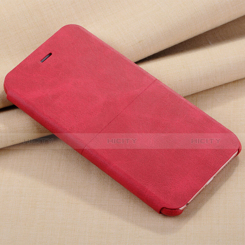 Custodia Portafoglio In Pelle con Stand L01 per Apple iPhone 6 Plus Rosso