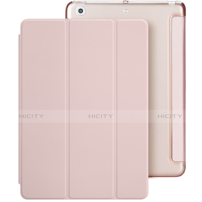 Custodia Portafoglio In Pelle con Stand L01 per Apple New iPad 9.7 (2017) Rosa