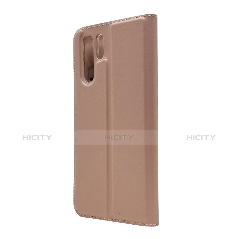 Custodia Portafoglio In Pelle con Stand L01 per Huawei P30 Pro New Edition Oro Rosa