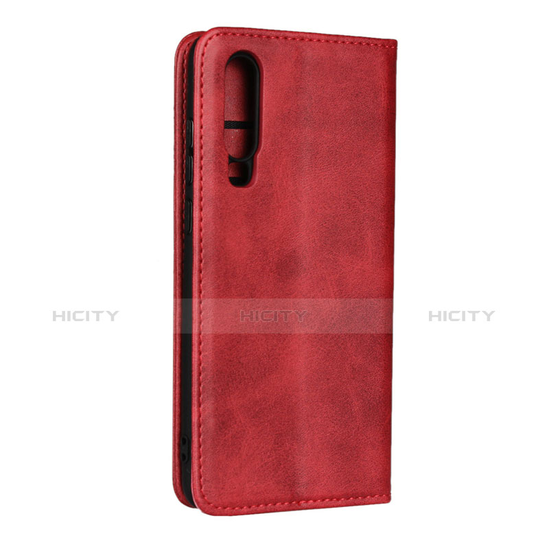 Custodia Portafoglio In Pelle con Stand L01 per Huawei P30 Rosso