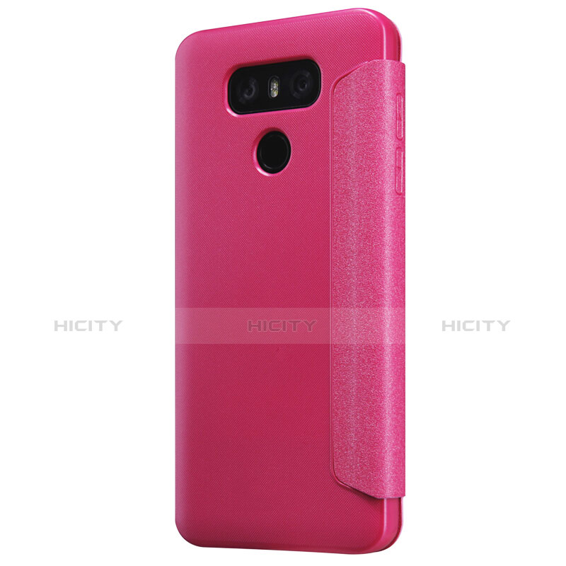 Custodia Portafoglio In Pelle con Stand L01 per LG G6 Rosso