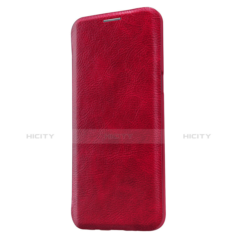 Custodia Portafoglio In Pelle con Stand L01 per Samsung Galaxy S8 Rosso