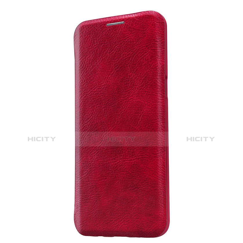 Custodia Portafoglio In Pelle con Stand L01 per Samsung Galaxy S9 Plus Rosso