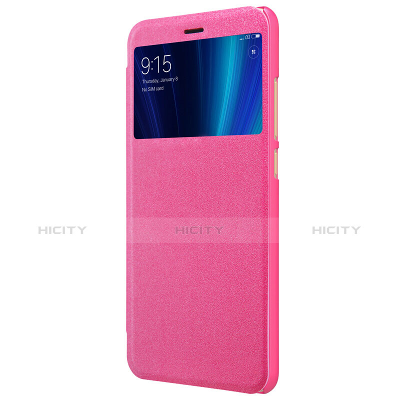 Custodia Portafoglio In Pelle con Stand L01 per Xiaomi Mi 6X Rosa Caldo