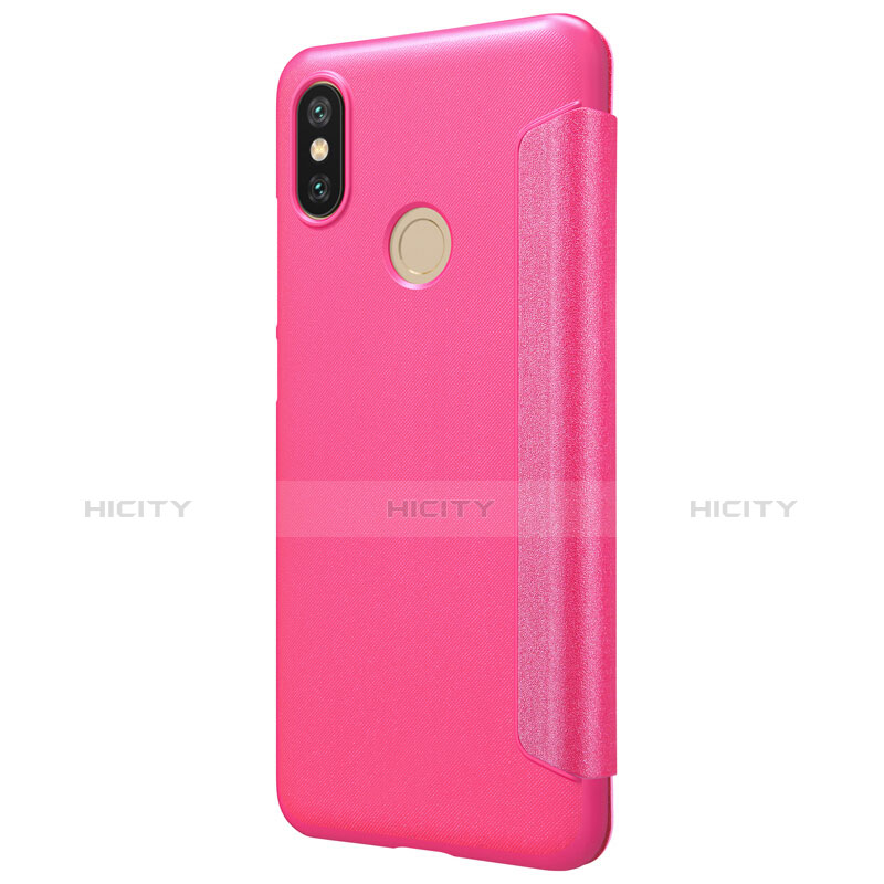 Custodia Portafoglio In Pelle con Stand L01 per Xiaomi Mi A2 Rosa Caldo