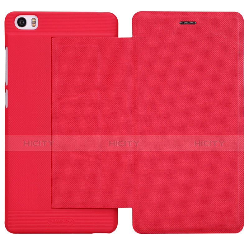 Custodia Portafoglio In Pelle con Stand L01 per Xiaomi Mi Note Rosso