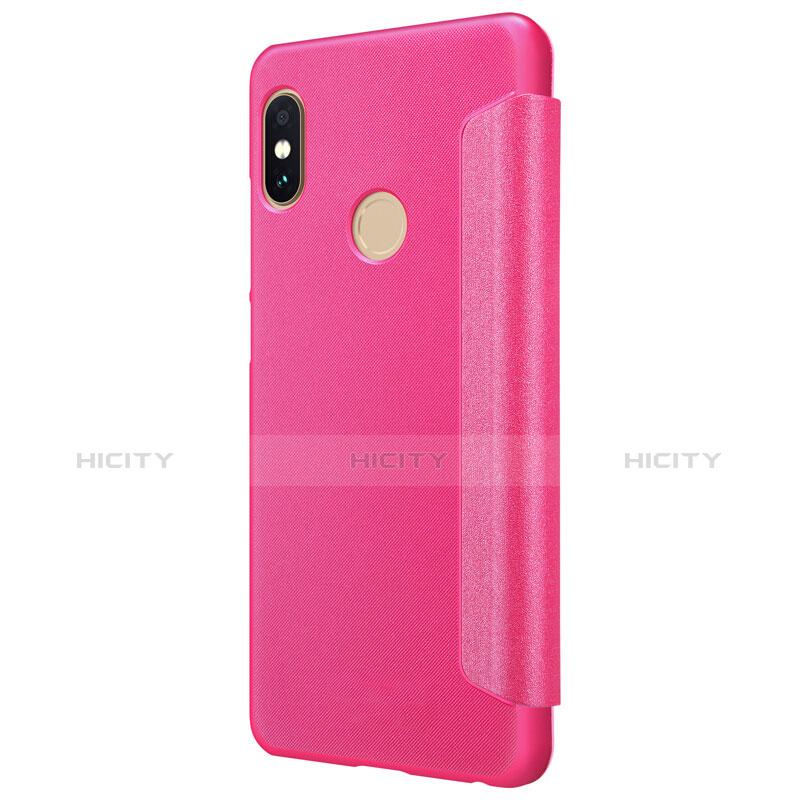 Custodia Portafoglio In Pelle con Stand L01 per Xiaomi Redmi Note 5 Pro Rosso