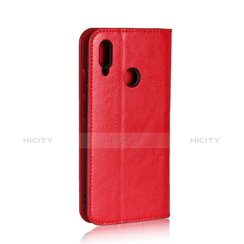 Custodia Portafoglio In Pelle con Stand L02 per Huawei Honor 10 Lite Rosso