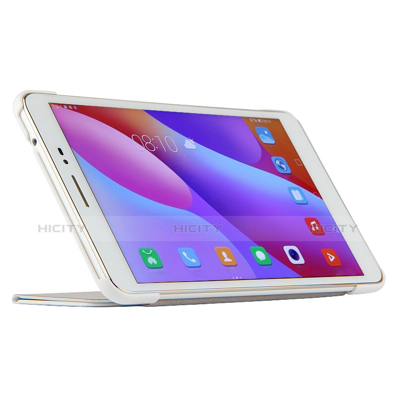 Custodia Portafoglio In Pelle con Stand L02 per Huawei Honor Pad 2 Bianco