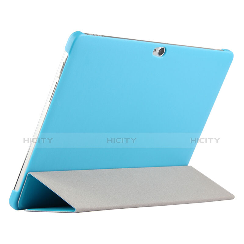 Custodia Portafoglio In Pelle con Stand L02 per Huawei MediaPad M2 10.0 M2-A01 M2-A01W M2-A01L Cielo Blu