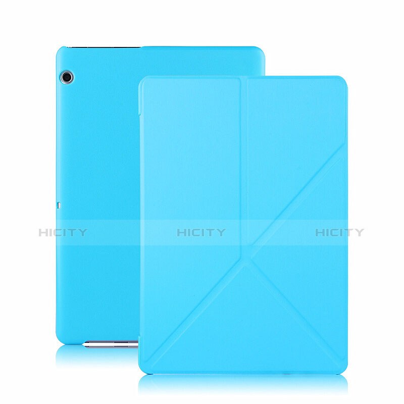 Custodia Portafoglio In Pelle con Stand L02 per Huawei MediaPad T3 10 AGS-L09 AGS-W09 Cielo Blu