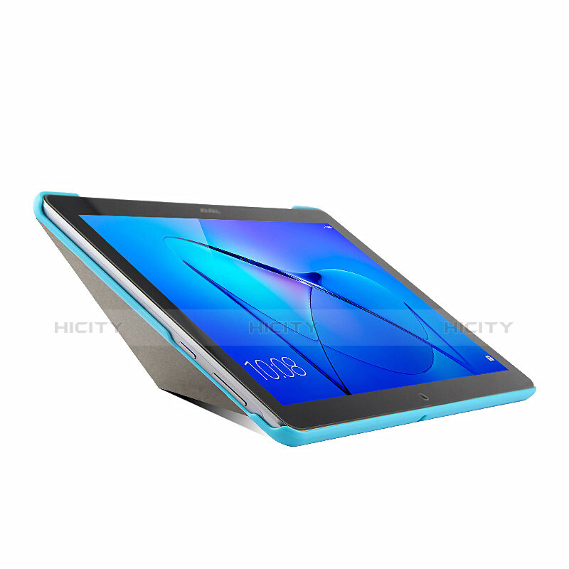 Custodia Portafoglio In Pelle con Stand L02 per Huawei MediaPad T3 10 AGS-L09 AGS-W09 Cielo Blu