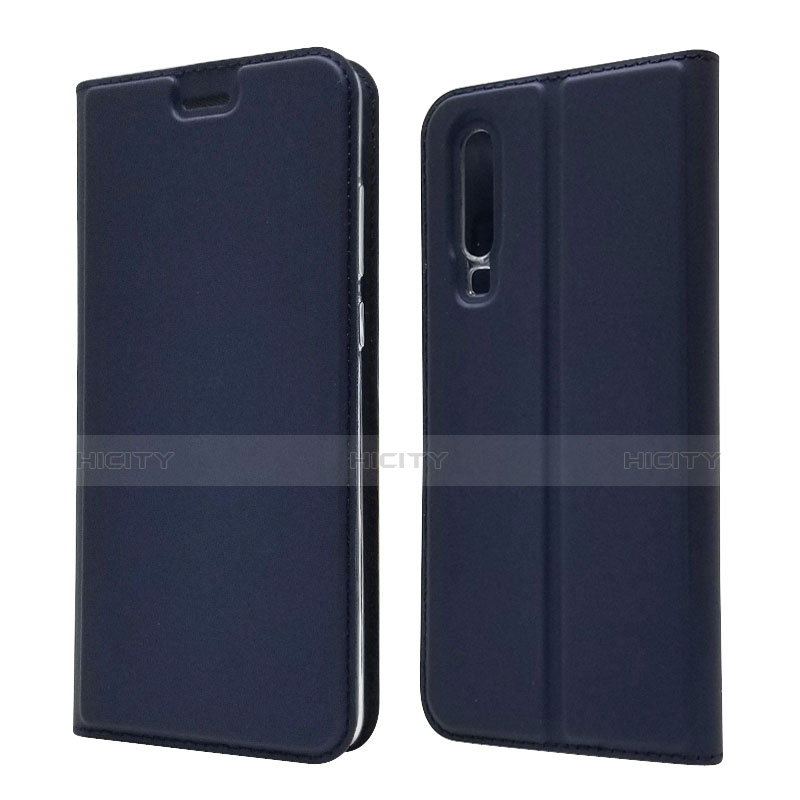 Custodia Portafoglio In Pelle con Stand L02 per Huawei P30 Blu