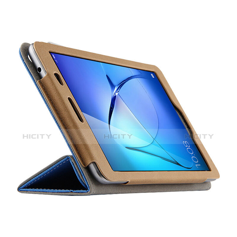 Custodia Portafoglio In Pelle con Stand L03 per Huawei MediaPad T3 8.0 KOB-W09 KOB-L09 Blu