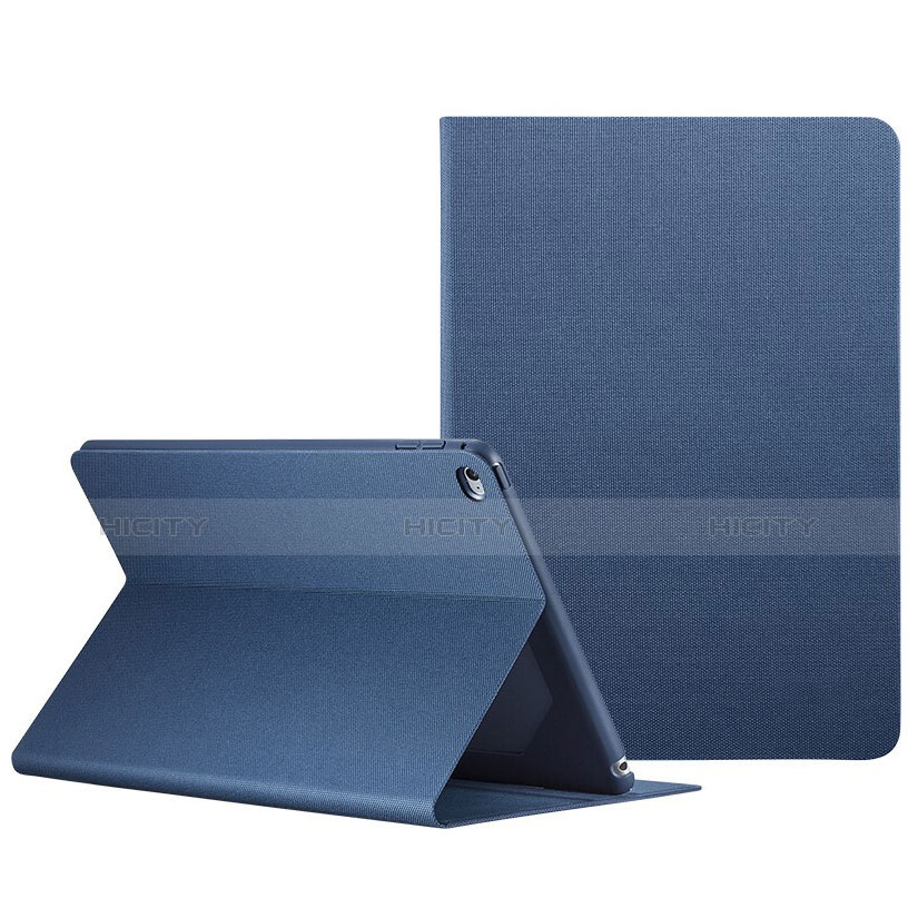 Custodia Portafoglio In Pelle con Stand L04 per Apple iPad Mini 4 Blu