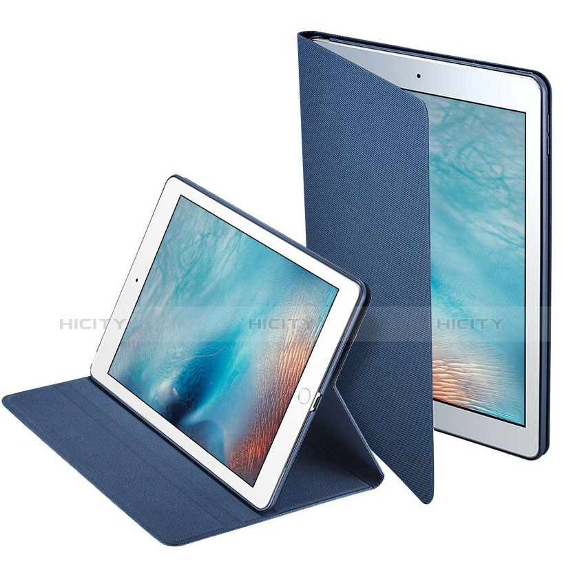 Custodia Portafoglio In Pelle con Stand L04 per Apple iPad Pro 9.7 Blu