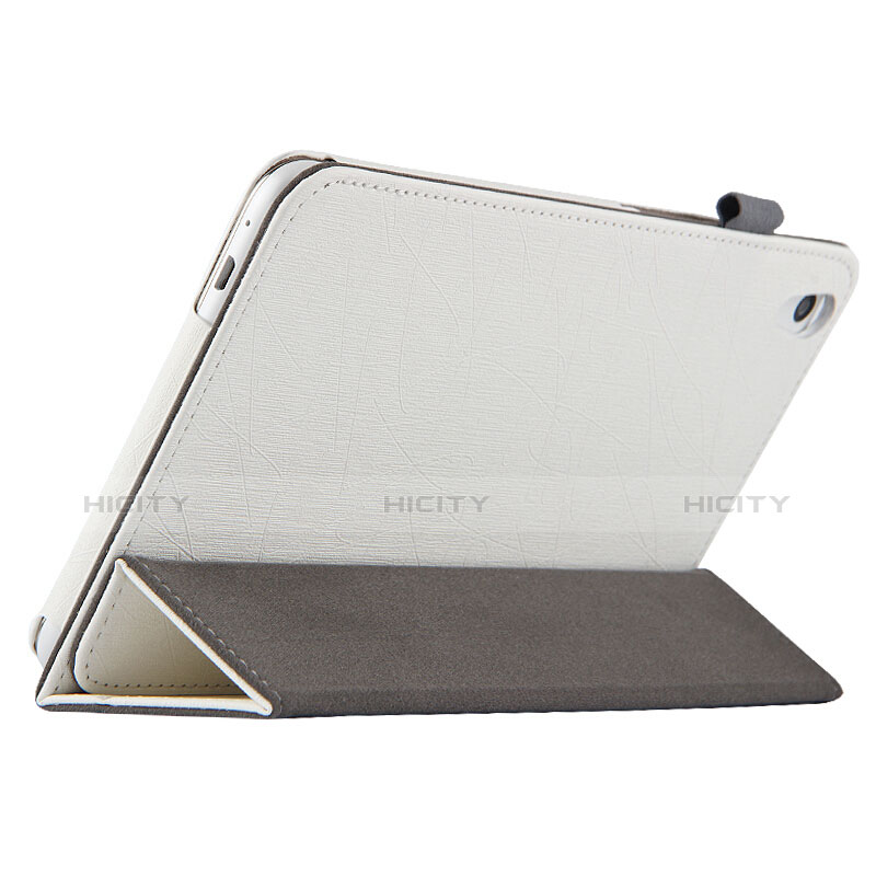 Custodia Portafoglio In Pelle con Stand L04 per Huawei Honor Pad 2 Bianco