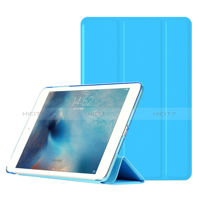 Custodia Portafoglio In Pelle con Stand per Apple iPad Mini 3 Cielo Blu