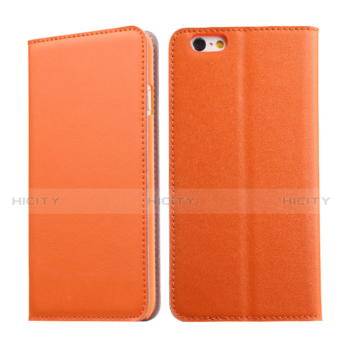 Custodia Portafoglio In Pelle con Stand per Apple iPhone 6 Plus Arancione