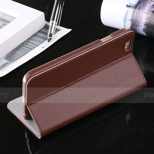 Custodia Portafoglio In Pelle con Stand per Apple iPhone 6S Plus Marrone