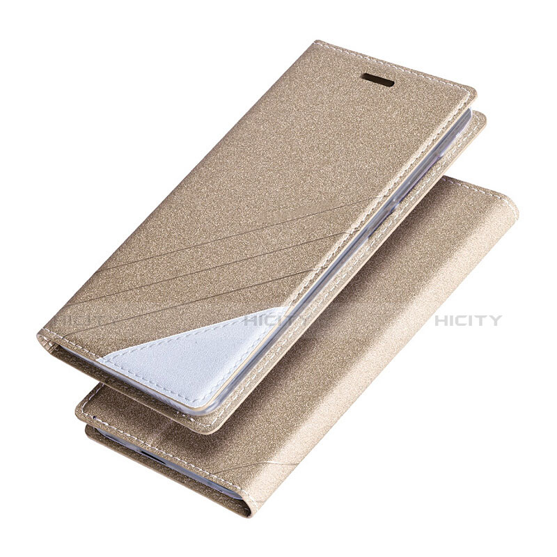 Custodia Portafoglio In Pelle con Stand per Huawei Honor V9 Oro