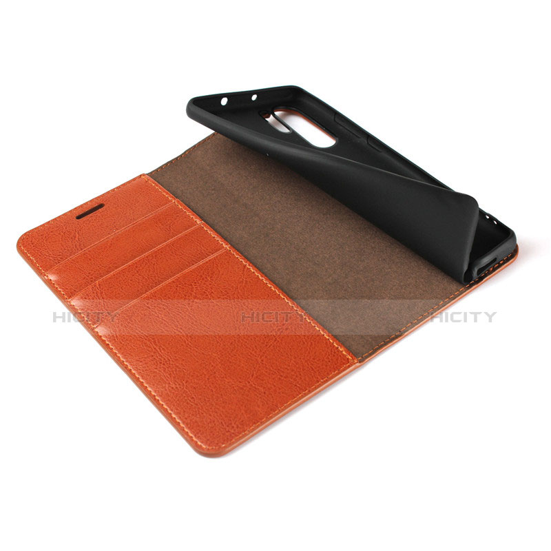 Custodia Portafoglio In Pelle con Stand per Huawei P30 Pro New Edition Arancione