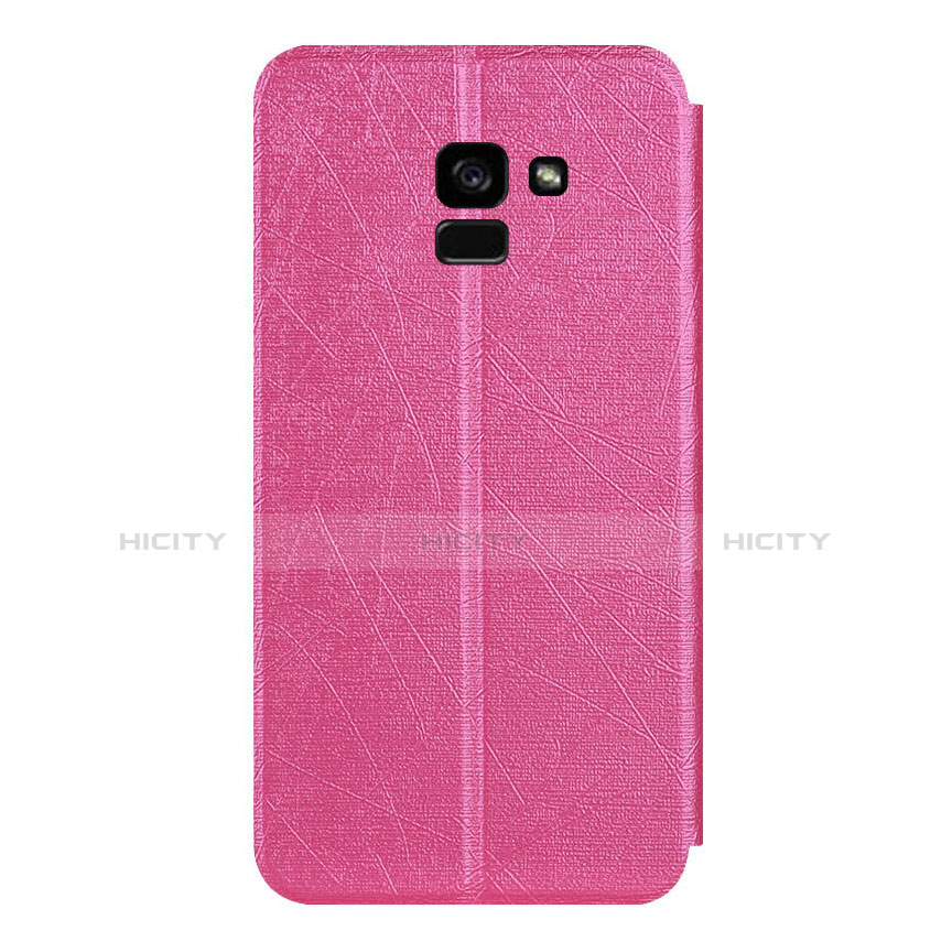 Custodia Portafoglio In Pelle con Stand per Samsung Galaxy A5 (2018) A530F Rosa Caldo