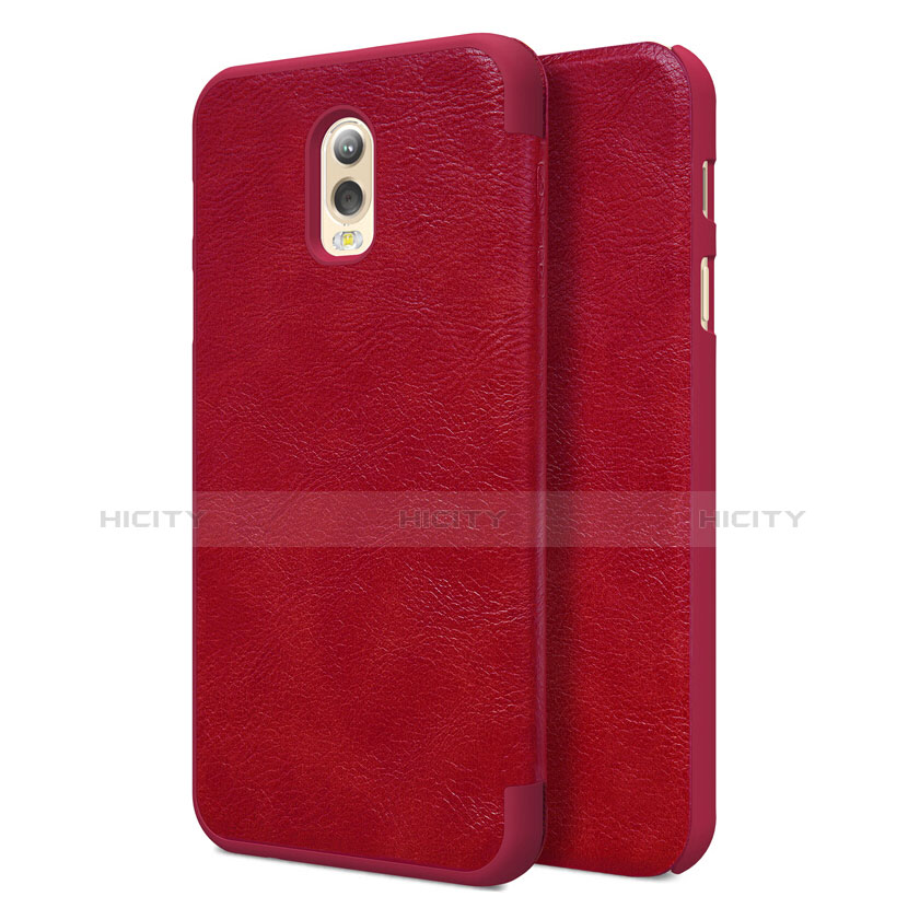 Custodia Portafoglio In Pelle con Stand per Samsung Galaxy C8 C710F Rosso