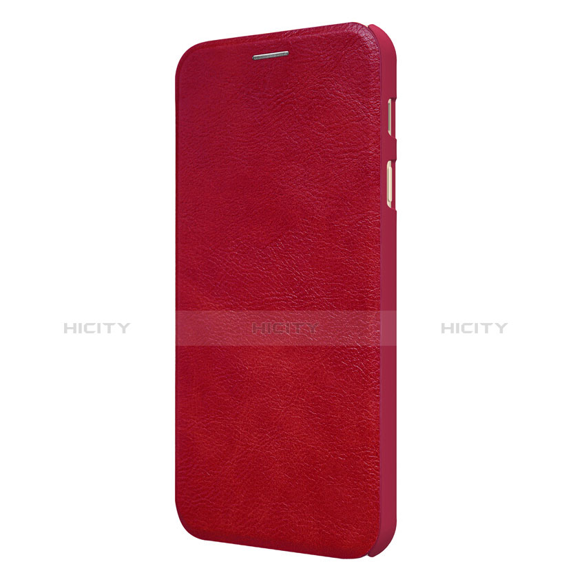 Custodia Portafoglio In Pelle con Stand per Samsung Galaxy C8 C710F Rosso