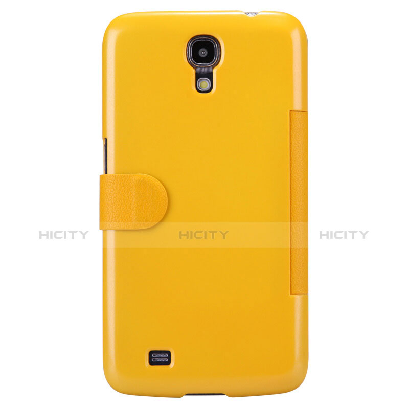 Custodia Portafoglio In Pelle con Stand per Samsung Galaxy Mega 6.3 i9200 i9205 Giallo