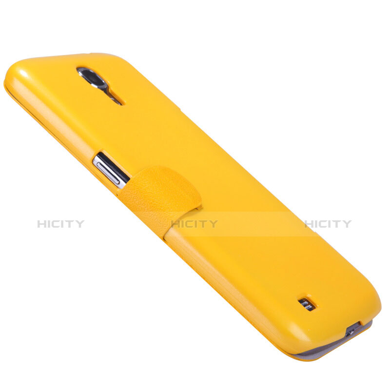 Custodia Portafoglio In Pelle con Stand per Samsung Galaxy Mega 6.3 i9200 i9205 Giallo