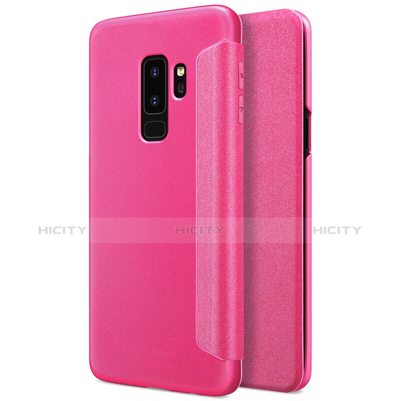 Custodia Portafoglio In Pelle con Stand per Samsung Galaxy S9 Plus Rosa Caldo