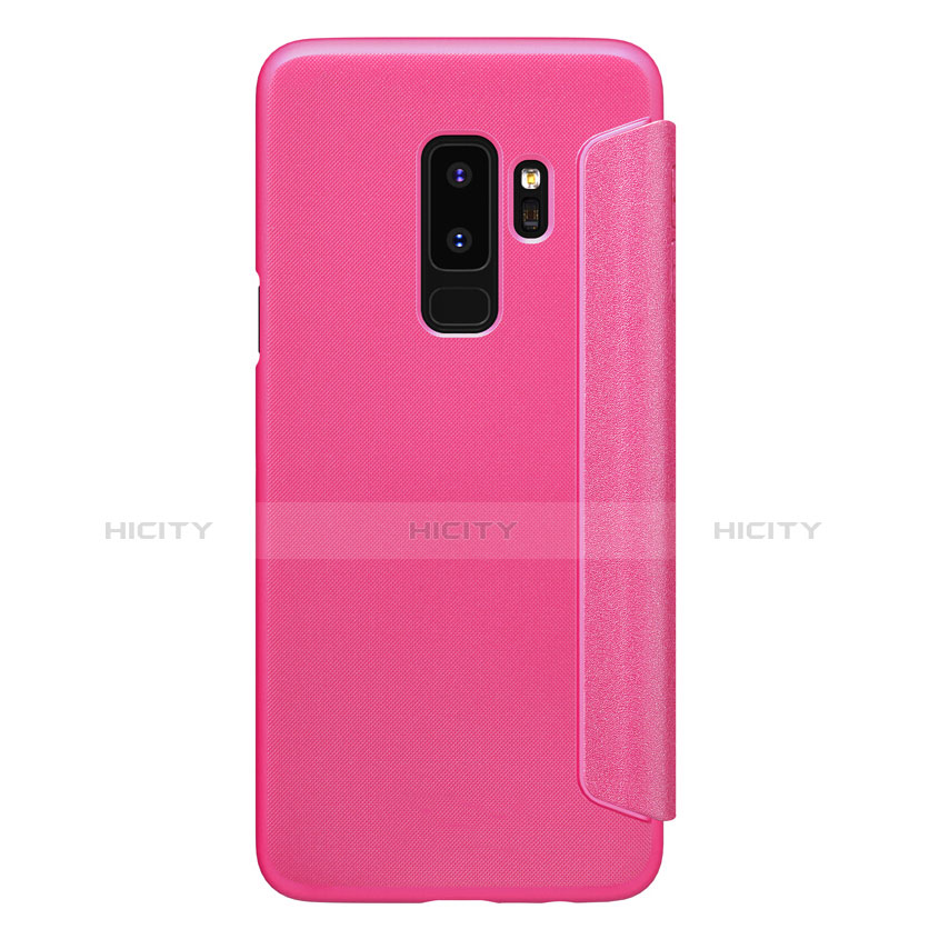 Custodia Portafoglio In Pelle con Stand per Samsung Galaxy S9 Plus Rosa Caldo